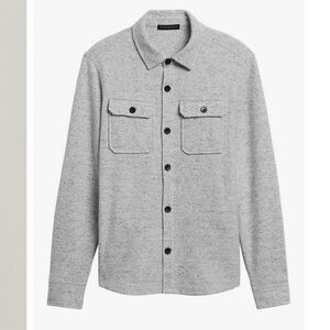 Banana Republic Brushed Waffle-Knit Shirt Jacket